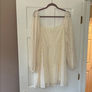 Elegant Cream Mini Dress